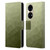 PLdesign Geometric Patterns Army Green Gradient Mesh Leather Book Wallet Case Cover For Huawei P50