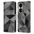 PLdesign Geometric Patterns Dark Gray Mesh Leather Book Wallet Case Cover For Huawei P50