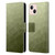 PLdesign Geometric Patterns Army Green Gradient Mesh Leather Book Wallet Case Cover For Apple iPhone 13