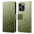 PLdesign Geometric Patterns Army Green Gradient Mesh Leather Book Wallet Case Cover For Apple iPhone 14 Pro