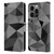 PLdesign Geometric Patterns Dark Gray Mesh Leather Book Wallet Case Cover For Apple iPhone 14 Pro