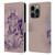 Ash Evans Graphics Amethyst Cat Leather Book Wallet Case Cover For Apple iPhone 14 Pro