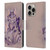 Ash Evans Graphics Amethyst Cat Leather Book Wallet Case Cover For Apple iPhone 16 Pro