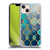Mark Ashkenazi Mix Patterns Turquoise Soft Gel Case for Apple iPhone 13