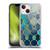Mark Ashkenazi Mix Patterns Turquoise Soft Gel Case for Apple iPhone 13 Mini