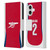 Arsenal FC 2024/25 Players Home Kit William Saliba Leather Book Wallet Case Cover For Apple iPhone 16