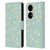 Monika Strigel Happy Daisy Mint Leather Book Wallet Case Cover For Huawei P50