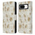 Anis Illustration Mix Pattern Beach Beige Gold Leather Book Wallet Case Cover For Google Pixel 8