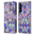 Micklyn Le Feuvre Moroccan Decorative Purple Leather Book Wallet Case Cover For Samsung Galaxy A35 5G