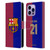FC Barcelona 2024/25 Players Home Kit Frenkie de Jong Leather Book Wallet Case Cover For Apple iPhone 14 Pro Max
