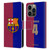 FC Barcelona 2024/25 Players Home Kit Ronald Araújo Leather Book Wallet Case Cover For Apple iPhone 14 Pro