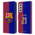 FC Barcelona 2024/25 Players Home Kit Frenkie de Jong Leather Book Wallet Case Cover For Samsung Galaxy S21 5G