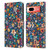 Ninola Colourful Prints Blue Floral Leather Book Wallet Case Cover For Google Pixel 7a