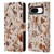 Ninola Flower Patterns Rustic Floral Terracotta Leather Book Wallet Case Cover For Google Pixel 8