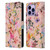 Ninola Flower Patterns Wild Grasses Pink Leather Book Wallet Case Cover For Apple iPhone 14 Pro Max