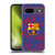 FC Barcelona Crest Patterns Glitch Soft Gel Case for Google Pixel 8a