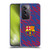 FC Barcelona Crest Patterns Glitch Soft Gel Case for OPPO Reno12 Pro 5G