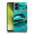 UtArt Malachite Emerald Aquamarine Gold Waves Soft Gel Case for Motorola Moto G (2024)