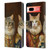 Michael David Ward Animals Fancy Cats Leather Book Wallet Case Cover For Google Pixel 7a