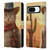 Michael David Ward Animals Kitty Cowboy Leather Book Wallet Case Cover For Google Pixel 8