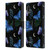 Episodic Drawing Pattern Blue Morpho Butterfly Leather Book Wallet Case Cover For LG K22