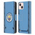 Manchester City Man City FC 2024/25 Badge Kit Home Leather Book Wallet Case Cover For Apple iPhone 13