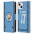 Manchester City Man City FC 2024/25 Players Home Kit Kevin De Bruyne Leather Book Wallet Case Cover For Apple iPhone 13