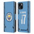 Manchester City Man City FC 2024/25 Players Home Kit Kevin De Bruyne Leather Book Wallet Case Cover For Apple iPhone 15