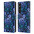 Episodic Drawing Florals & Serpents Violet Blue Flowers Leather Book Wallet Case Cover For Sony Xperia 1 VI 5G