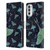 Episodic Drawing Moth Patterns Green Leather Book Wallet Case Cover For Motorola Moto G52