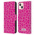 P.D. Moreno Patterns Pink Leopard Leather Book Wallet Case Cover For Apple iPhone 13