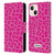 P.D. Moreno Patterns Pink Leopard Leather Book Wallet Case Cover For Apple iPhone 13 Mini