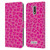P.D. Moreno Patterns Pink Leopard Leather Book Wallet Case Cover For Motorola Moto G41
