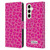 P.D. Moreno Patterns Pink Leopard Leather Book Wallet Case Cover For Samsung Galaxy S25+