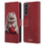 P.D. Moreno Play Cat Artwork Red Yarn Leather Book Wallet Case Cover For Samsung Galaxy S21 FE 5G