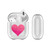Monika Strigel Hearts Glitter Color Red Clear Hard Crystal Cover for Apple AirPods 1 1st Gen / 2 2nd Gen Charging Case