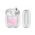 Monika Strigel Hearts Glitter Pastel Pink Clear Hard Crystal Cover for Apple AirPods 1 1st Gen / 2 2nd Gen Charging Case