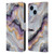 Nature Magick Plum Marble Limpid Leather Book Wallet Case Cover For Apple iPhone 14 Plus