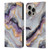 Nature Magick Plum Marble Limpid Leather Book Wallet Case Cover For Apple iPhone 16 Pro