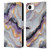 Nature Magick Plum Marble Limpid Leather Book Wallet Case Cover For Apple iPhone 16e