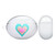 Monika Strigel Heart In Heart Mint Clear Hard Crystal Cover for Huawei Freebuds 4