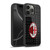 AC Milan Crest Patterns Red And Grey Gel Armour Case For Apple iPhone 16 Pro