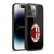 AC Milan Crest Full Colour Black Gel Armour Case For Apple iPhone 14 Pro Max