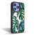 Nature Magick Tropical Palm Leaves On Marble Green Tropics Gel Armour Case For Apple iPhone 13 Pro