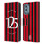 AC Milan 125th Anniversary Red And Black Stripes Leather Book Wallet Case Cover For Nokia X30