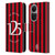 AC Milan 125th Anniversary Red And Black Stripes Leather Book Wallet Case Cover For OPPO Reno10 5G / Reno10 Pro 5G
