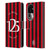 AC Milan 125th Anniversary Red And Black Stripes Leather Book Wallet Case Cover For OPPO Reno10 Pro+