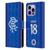 Rangers FC 2024/25 Players Home Kit Cerný Leather Book Wallet Case Cover For Apple iPhone 14 Pro Max