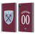 Custom Customised Personalised West Ham United FC 2024/25 Kit Home Leather Book Wallet Case Cover For Apple iPad Pro 11 2020 / 2021 / 2022