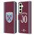 Custom Customised Personalised West Ham United FC 2024/25 Kit Home Leather Book Wallet Case Cover For Samsung Galaxy S25+